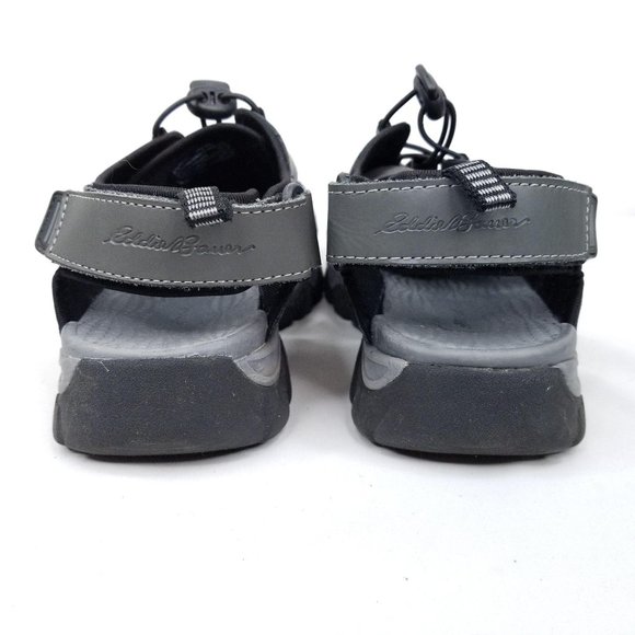 Eddie Bauer Sandals Mens 10m Leather Gray Cinch